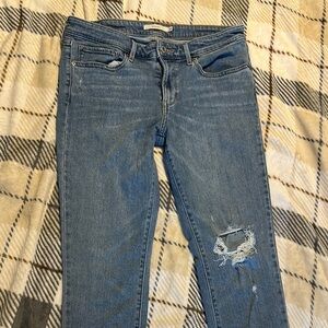 Levi's Blue Skinny Distressed Jeans